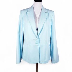 Stylish Apostrophe Sky Blue Women's Blazer Size 10p